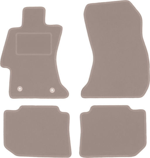 Beige Velvet Floor Mats Subaru Levorg Estate 2014