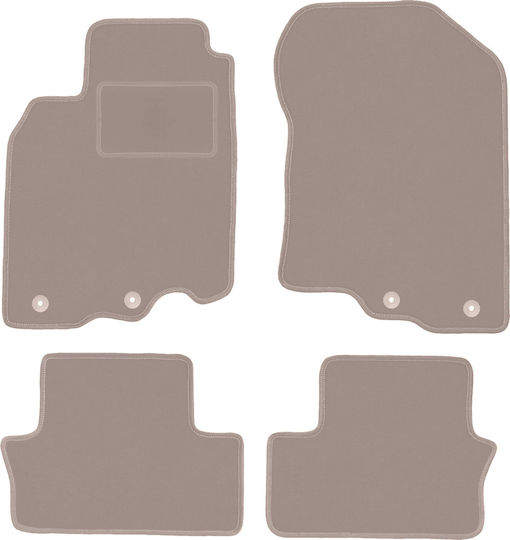 Covorașe de podea catifea bej Honda Insight II Hatchback 2009-2014