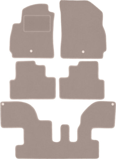 Beige Velvet Car Mats Chevrolet Orlando I Minivan 2010-2018