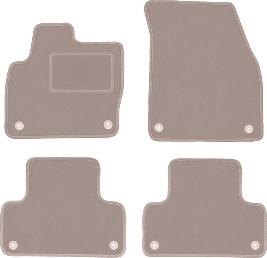 Beige Velvet Floor Mats Range Rover Evoque Suv 2011-2018