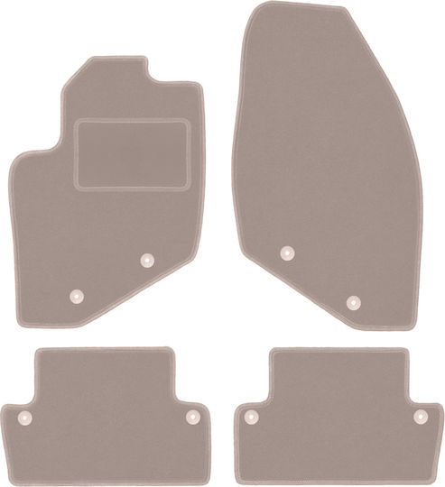 Beige Velvet Floor Mats Volvo S60 I Liftback 2000-2009