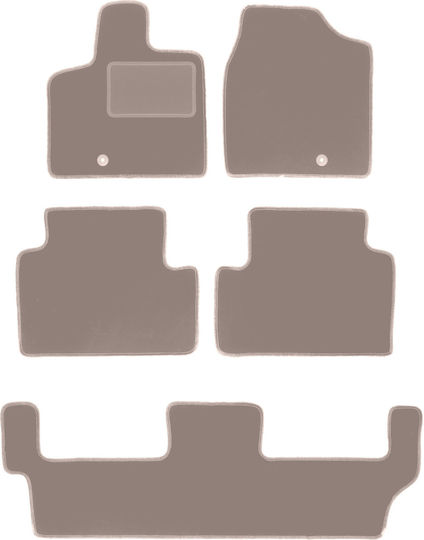 Beige Velvet Floor Mats Volkswagen Routan 7 Seater 2008-2015