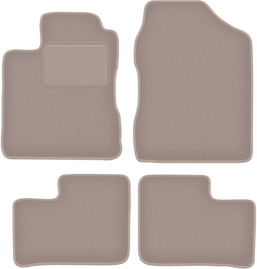 Beige Velvet Car Mats Daihatsu Cuore Vi Hatchback 2003-2007