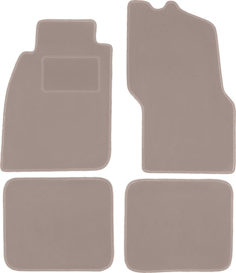 Beige Velvet Car Mats Mitsubishi Carisma Sedan Liftback Hatchback 1995-2004