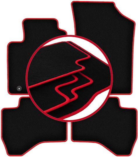 Carlux Red Car Mats Peugeot 108 Hatchback 2014