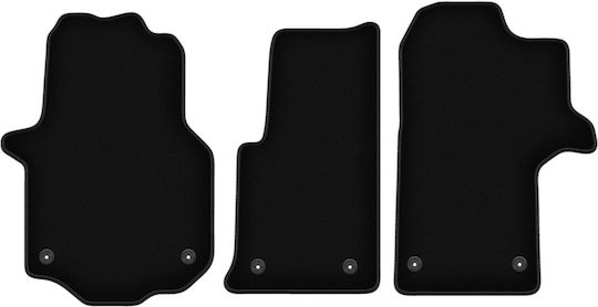 Basic Black Velvet Floor Mats for Mercedes Crafter II Van 2016