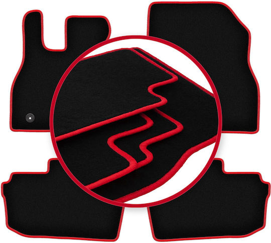 Carlux Red Car Mats Nissan Leaf II Hatchback 2017