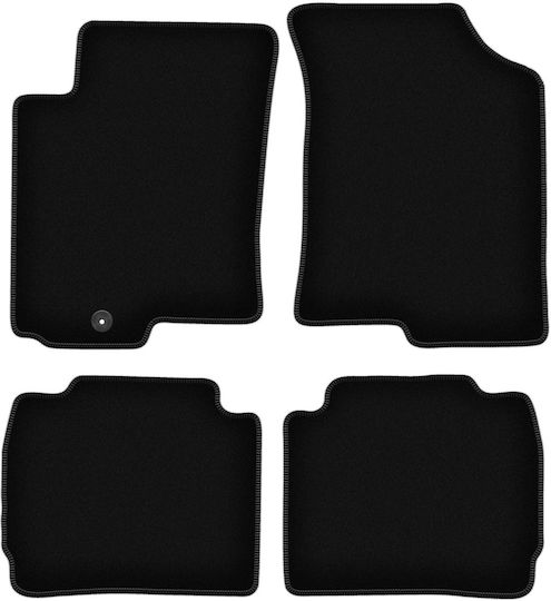Schwarze Samt-Fußmatten Basic für Kia Cerato Hatchback Sedan 2004-2008