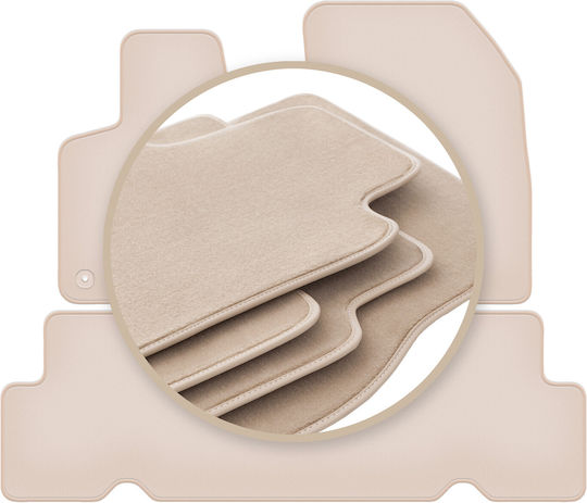 Premium Beige Car Mats for Citroen C4 and SpaceTourer 5-Seater 2013-2021