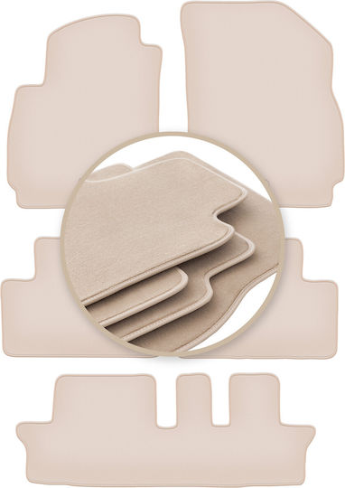 Premium Beige Floor Mats Chevrolet Orlando I 7-seater 2011-2015