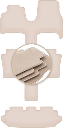 Premium Beige Car Mats Fiat Ulysse II 7-Seater 2002-2010