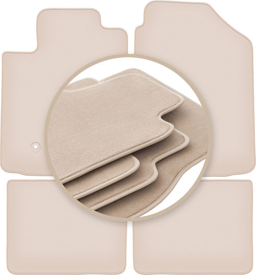 Premium Beige Floor Mats Toyota Corolla E12 E13 Hatchback Wagon Sedan 2002-2007