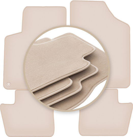 Premium Beige Car Mats for Citroen DS4 Hatchback 2011-2015