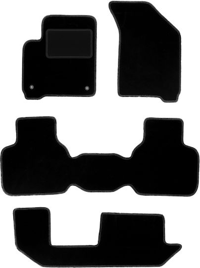 Black Velvet Car Mats Fiat Freemont 7-Seater 2011-2016