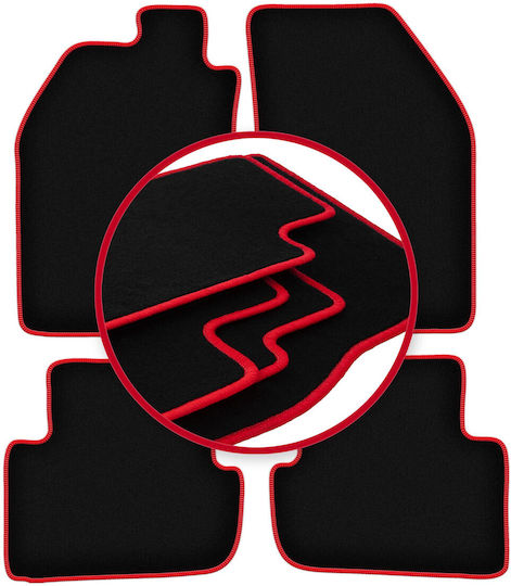 Carlux Red Car Mats Saab 9000 Sedan 1984-1991
