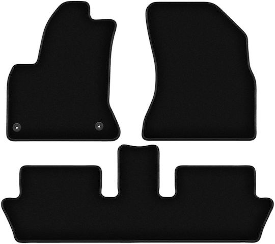Schwarze Samt-Fußmatten Basic Citroen C4 Grand Picasso Minivan 2006-2013