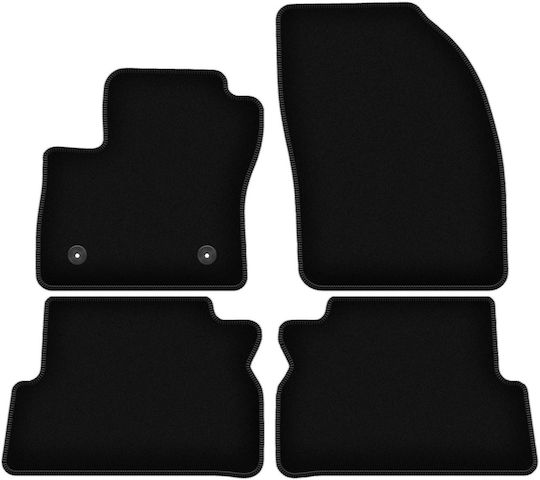 Basic Black Velvet Floor Mats Ford Grand C-max Minivan 2011-2015