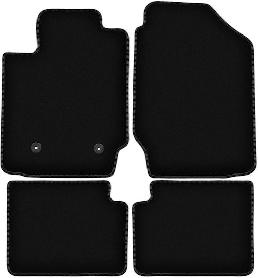 Covorașe de podea negre simple din catifea Toyota Corolla E12 E13 Hatchback Wagon Sedan 2002-2007