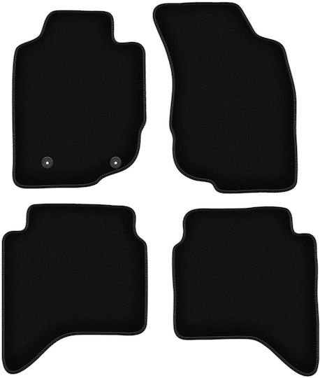 Basic Black Velvet Mats Toyota Hilux Vii N25 N2 Pickup 2006-2015