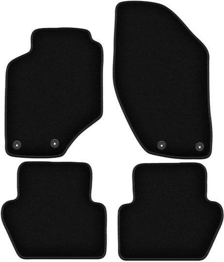 Covorașe de podea negre simple din catifea Volvo S70 I Sedan 1996-2000
