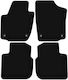 Basic Black Velvet Car Mats for Skoda Rapid Liftback Sedan Spaceback Kombi 2013-2019