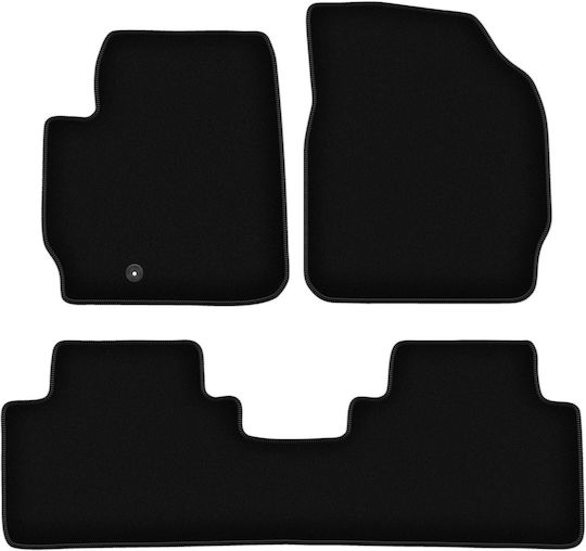 Schwarze Samt-Fußmatten Basic für Ford Maverick Mk2 SUV 2004-2007