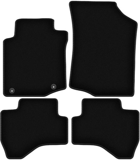 Schwarze Samt-Fußmatten Basic Toyota Aygo I Hatchback 2005-2014