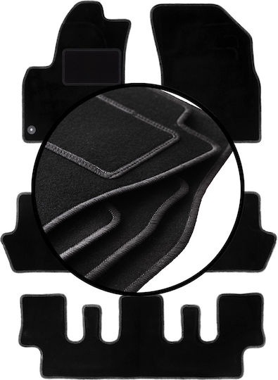 Velvet Carpet Mats Set Citroen C4 Grand Picasso 7-seater 2006-2013