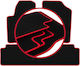 Carlux Red Car Floor Mats Peugeot Partner I Kombivan Tepee 1997-2010