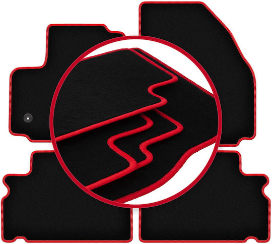 Carlux Red Car Mats for Ford S-Max Mk1 Minivan 2012-2015