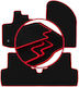Carlux-red Car Mats Dacia Lodgy Minivan 2012