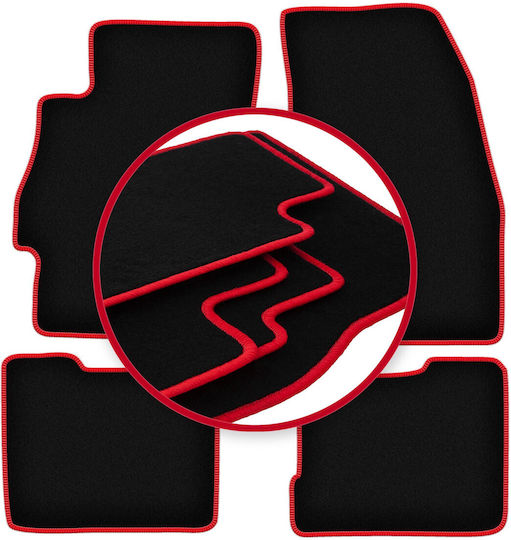 Carlux-red Car Mats Fiat Linea Sedan 2009-2015