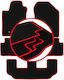 Carlux-rote Fußmatten Toyota Corolla Verso II 7-Sitzer 2004-2009