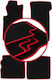 Carlux Red Car Mats Mercedes-Benz SL R107 Long Fronts 1971-1989