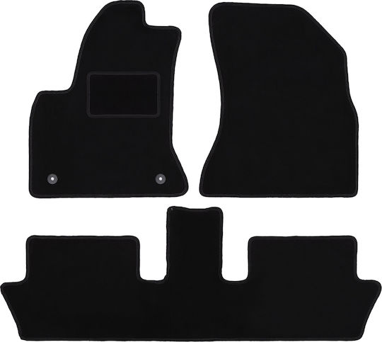 Schwarze Samt-Fußmatten Citroen C4 Grand Picasso Minivan 2006-2013