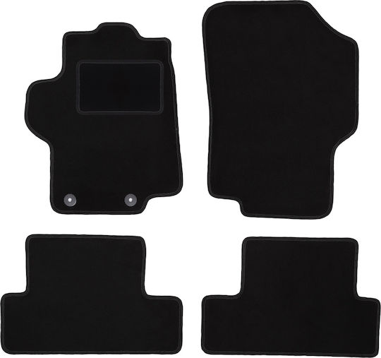 Black Velvet Car Mats Peugeot 1007 Minivan 2004-2009