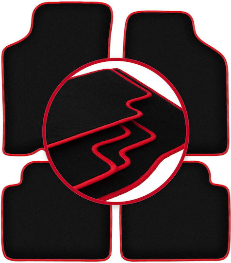 Carlux Red Car Mats Kia Sephia II Sedan 1997-2001
