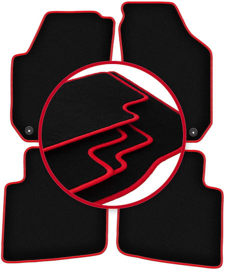 Carlux-red Car Mats Skoda Praktik Kombivan 2006-2015