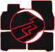 Carlux Red Car Mats Mitsubishi Grandis Minivan 2004-2010