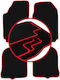 Carlux Red Car Mats for Audi 200 C3 Sedan Avant 1983-1991