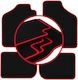 Carlux-rote Autoteppiche Fiat Uno Hatchback 1983-2001