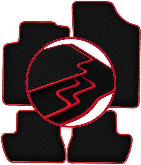 Carlux-red Car Mats Citroen C2 Hatchback 2003-2009