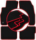 Carlux Red Car Mats Fiat Grande Punto Hatchback 2005-2009