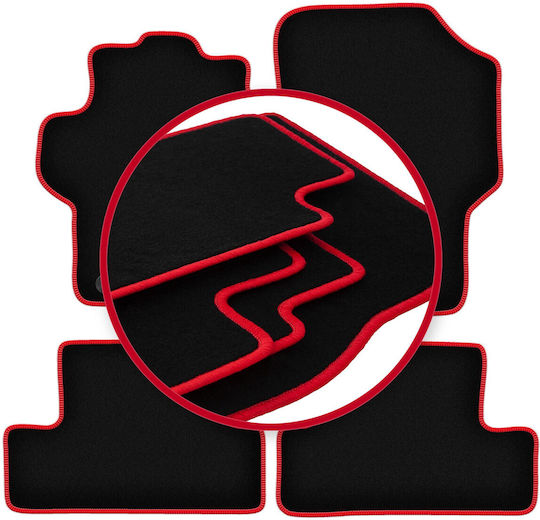 Carlux-red Car Mats Peugeot 1007 Minivan 2004-2009