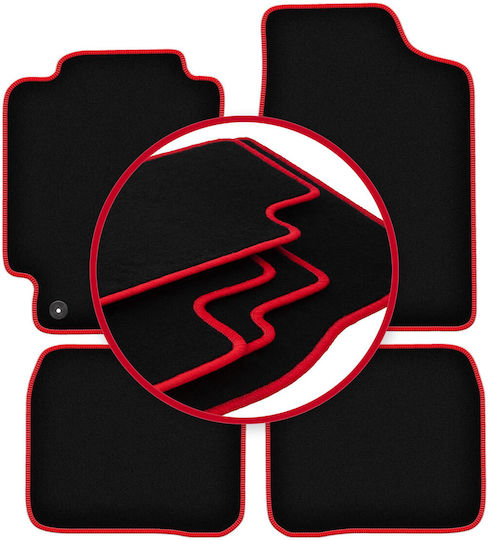 Carlux Red Car Mats for Toyota Corolla E10 Hatchback Wagon Sedan 1992-1997