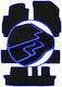 Carlux-blue Car Mats Chevrolet Orlando I 7 Seater 2011-2015