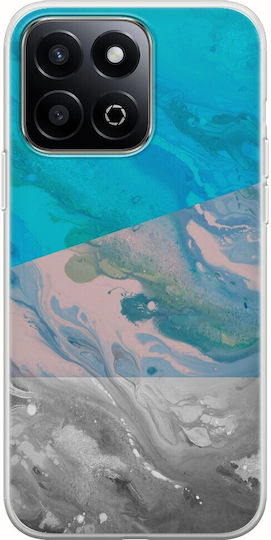 Воден мраморен калъф за Honor 200 Smart 5G, гъвкав прозрачен силикон TPU