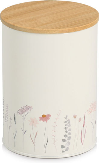 Vase General Use with Airtight Lid Metallic Beige 1400ml