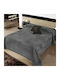 Linea Home Κουβέρτα Βελουτέ Μονή 160x220εκ. Γκρι LH2018282