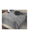 Linea Home Κουβέρτα Βελουτέ Μονή 160x220εκ. Γκρι
